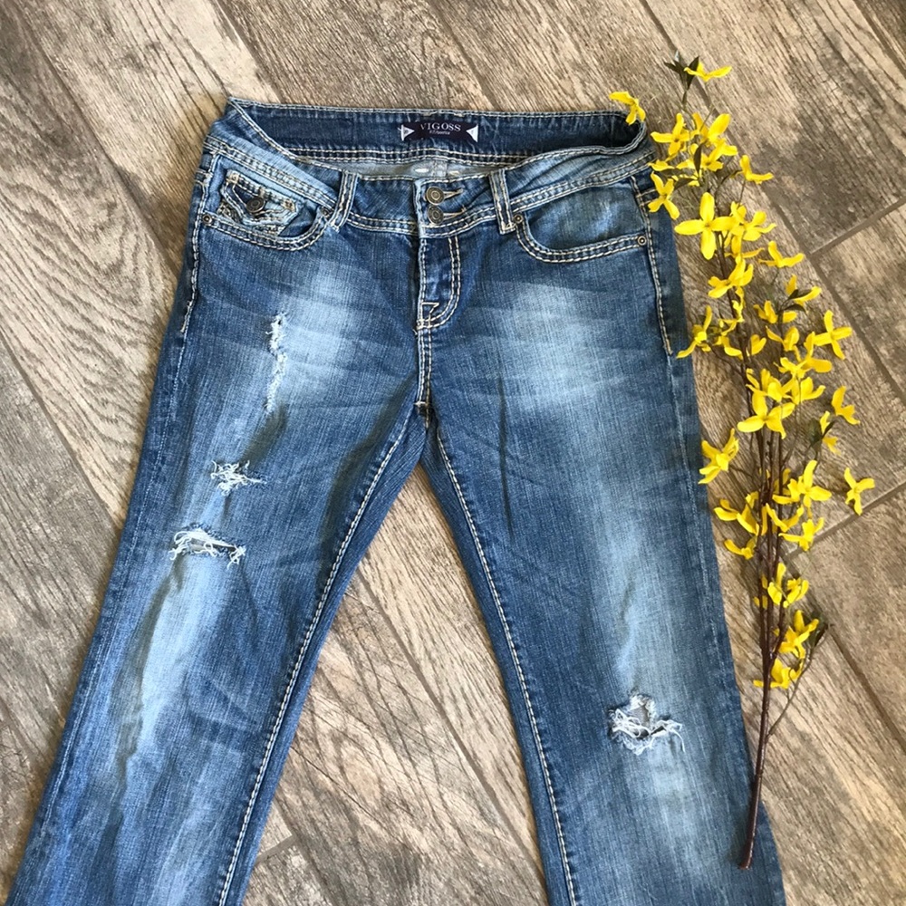 Vigoss Distressed Bootcut Jeans